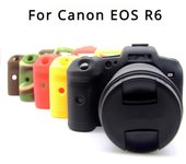 Funda de silicona para cámara Canon EOS R6 Funda protectora de silicona suave camuflaje