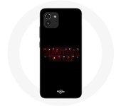 Coque pour Samsung Galaxy A03 Stranger Things Affiche Logo Joyeux noël