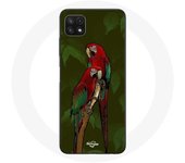 Funda para Samsung Galaxy A22 5G Pionus Parrot Rojo