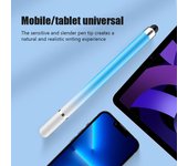 Lápiz óptico universal 2 en 1 para teléfono móvil, tableta, lápiz táctil capacitivo para iPhone, Samsung y Android, lápiz de dibujo para pantalla. azul
