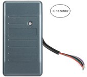 Lector de control de acceso con tarjeta RFID de seguridad, 125 KHz, Wiegand 26/34, resistente al agua, gris, IC 13,56 Mhz