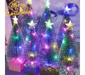 1/4 piezas de adornos luminosos para árbol de Navidad, decoración de escritorio con agujas de pino, luz nocturna, luces para árboles de Navidad, decoración para fiesta de Año Nuevo 2PCS