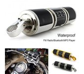 Estéreo universal para motocicleta, resistente al agua, con Bluetooth, compatible con USB y reproductor de música para motocicleta plata