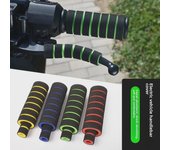 Fundas de esponja antideslizantes universales para manillar de motocicletas y bicicletas eléctricas Threaded Sponge Grips 4-Piece Set azul