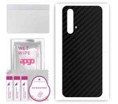 apgo Protective Skin Sticker for the back compatible with Realme X50T, Wrap Film, Foil, Vinyl - Pattern Carbon Black