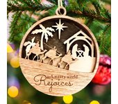 Adornos de belén de Navidad, belén de madera, decoración colgante, regalos religiosos cristianos para mujeres y hombres