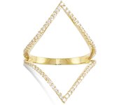 Anillo chapado en oro 'Sissi' oro blanco - 31 mm 60 oro
