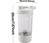 Vaso mezclador de gran capacidad, vaso mezclador eléctrico recargable con tapa, herramienta mezcladora portátil para cocina doméstica blanco