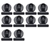 Clips magnéticos de alta resistencia, sujetadores redondos negros para pizarra blanca y nevera, soporte para bolígrafo, 10 Uds. 10 pcs negro