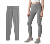Women's Leggings 4F H4L22 LEG350 Grey Melange Xs XS gris