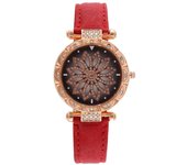 Las estrellas van y vienen, relojes de mujer, relojes de mujer, cinturones, relojes de cuarzo de moda rojo