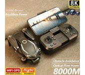 LYZRC Nuevo Dron V888 Profesional 8K HD ESC Cámara Sin Escobillas Flujo Óptico OA Fotografía Aérea Dron Wifi Control Remoto Quadcopter Juguete Regalo para Niños 1 Battery negro