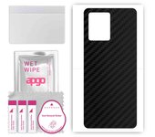 apgo Protective Skin Sticker for the back compatible with Realme 9 Pro+ Free Fire, Wrap Film, Foil, Vinyl - Pattern Carbon Black
