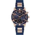 Guess Reloj de cuarzo con diamantes y esfera azul para mujer W1234L4 Breeze
