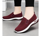 Zapatos para caminar ligeros para mujer, zapatillas de deporte informales, transpirables, sin cordones, tenis, jogging, calzado de entrenamiento, zapatillas de gimnasio para mujer, zapatos deportivos atléticos 36 negro