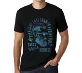 Camiseta vintage para hombre con gráfico Tacos, Tequila y Hotness Deep Black XS negro