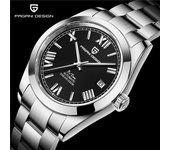 PAGANI DESIGN Reloj de pulsera mecánico automático para hombre, reloj de pulsera deportivo con cristal de zafiro, reloj militar de lujo de acero inoxidable para hombre