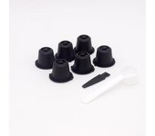 Negro 6pcs -Capsules de café réutilisables pour Nespresso,6 pièces,adaptées aux tasses filtrantes,avec cuillère et brosse,access