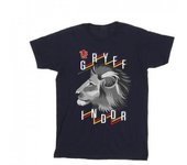 Harry Potter Girls Gryffindor Lion Icon Cotton T-Shirt 9-11 Years negro