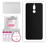 apgo Protective Skin Sticker for the back compatible with Huawei Mate 10 Lite, Wrap Film, Foil, Vinyl - Pattern Carbon Black