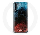 Coque pour Huawei P30 fond de texture abstraite rouge noir bleu