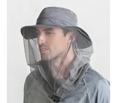 Sombrero protector solar para exteriores, sombrero parasol de ala grande, máscara de malla, sombrero protector para pesca, sombrero de pescador, sombrero a prueba de mosquitos L（58-60cm） color rosa