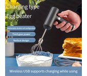 Espumador de leche eléctrico, batidor de huevos de mano, batidora de café, leche, batidora de huevos, espumador, herramienta de cocina para el hogar color rosa