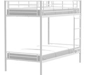 Literas metálicas separables - Blanco - Somieres incluidos - 2 x 90 x 190 cm - ABBY