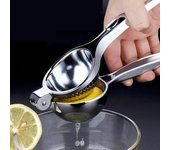 Exprimidor manual de acero inoxidable para frutas, limones y naranjas, herramienta de cocina duradera.
