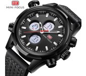 Reloj deportivo para hombre marca MINI FOCUS correa de cuero impermeable luminosa 0066G relojes de cuarzo para hombre