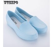 Botas de lluvia para mujer, Botas de lluvia impermeables de boca poco profunda, zapatos de agua planos cómodos antideslizantes, zapatos de enfermera para mujer, zapatos de guisantes 40