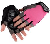 Moda Shenmeida 1 par bicicleta montaña entrenamiento de yoga bicicleta ligero antideslizante medio dedo guante S rojo