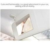 Espejos para visera de coche, espejo de maquillaje para visera de coche, espejo de tocador para coche, cosmético para sombra solar Type2 plata