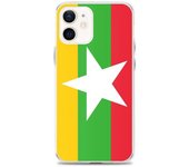Coque pour iPhone - MARQUE - Drapeau de la Birmanie - Sopa de silicona - Aleta de diseño - iPhone 12