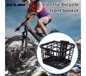 Cesta delantera para bicicleta, gran capacidad, fuerte soporte de carga, fácil instalación, cesta para bicicleta, pieza de repuesto, suministros para bicicleta negro
