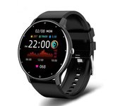 Reloj inteligente 2024 nuevo para hombres y mujeres, reloj deportivo con pantalla táctil completa, resistente al agua IP67, llamadas Bluetooth, reloj inteligente para hombres y mujeres silicon negro