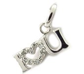 Les Trésors De Lily [K6491] - Colgante de plata 'Love' Te amo plata