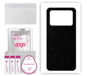 apgo Protective Skin Sticker for the back compatible with Xiaomi Poco M4 Pro, Wrap Film, Foil, Vinyl - Pattern Matte Black