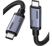 Cable UGREEN USB4 Gen4 Transmisión de datos bidireccional de alta velocidad de 80 Gbps Carga rápida de 240 W Compatible con USB 3 Salida de video compatible con versiones anteriores negro