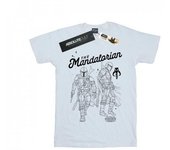 Star Wars Boys The Mandalorian Hunter Profile T-Shirt 9-11 Years blanco