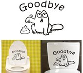 DIY baño carta de despedida baño pegatina removible para pared arte calcomanía decoración