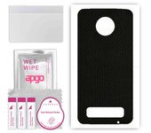 apgo Protective Skin Sticker for the back compatible with Motorola Moto Z3 Play, Wrap Film, Foil, Vinyl - Pattern Matrix