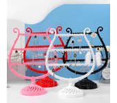 Expositor de joyas creativo para guardar pendientes y pulseras, soporte para colgar joyas negro