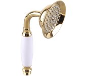 Cabezal de ducha de mano dorado G1/2 , rociador de baño, ducha de mano, accesorios para el hogar blanco