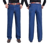 Pantalones vaqueros largos rectos casuales de moda para hombre, pantalones vaqueros ajustados tipo lápiz para hombre, pantalones clásicos ajustados de color puro para hombre 30 negro