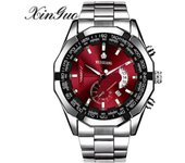 Reloj de movimiento automático para hombre, calendario, resistente al agua, luminoso, no mecánico, esfera grande marrón/negro