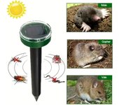 Trampa para ratones ultrasónica Solar, repelente de serpientes para exteriores, granja, césped, jardín y patio, repelente de insectos para el hogar, Control de plagas, 1 ud. 1pc negro