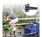 Enganche de Remolque para Bicicleta Acoplador de Bicicleta Adaptador de Fijación Aleación de Alta Resistencia Conector de Repuesto para Remolque de Bicicleta Gancho Accesorios para Bicicleta negro