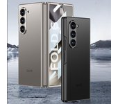 Funda rígida de plástico para teléfono Samsung Galaxy Z Fold 6 5 4 3 Fold6 Fold5 Fold4 Fold3 5G, funda protectora con efecto glaseado Galaxy Z Fold5 gris
