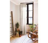 Lot de 2 rideaux ajustable + 8 anneaux pince  Gaîa  140 x 300 cm  Gaze de Coton  - Gaïa Pampa